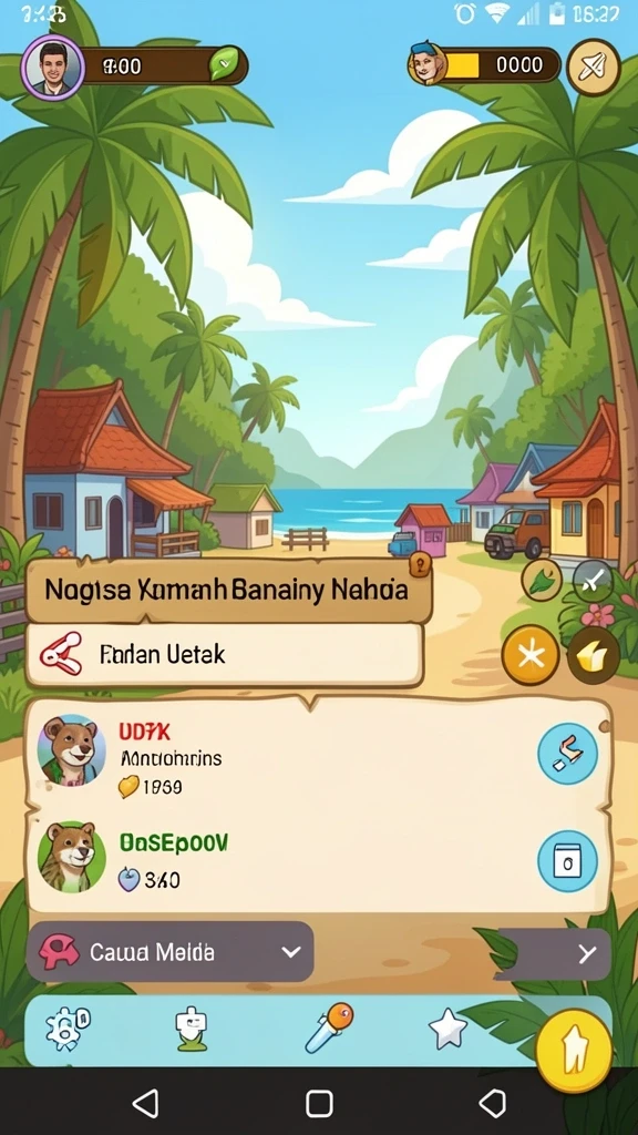 brojitu - Tampilan awal permainan dengan karakter menarik.