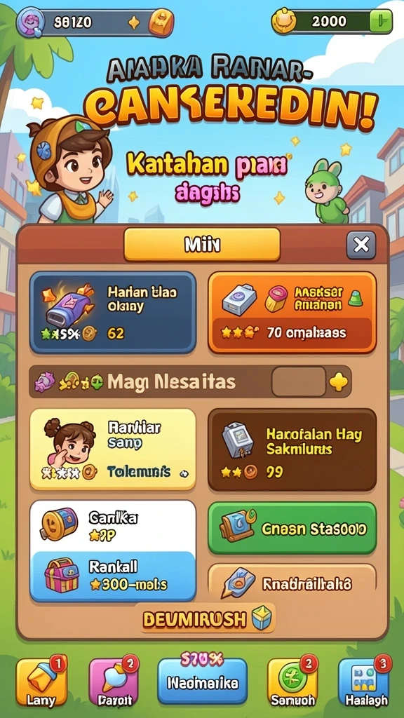 hugo77 - Karakter penuh warna yang dapat dipilih sesuai keinginan.