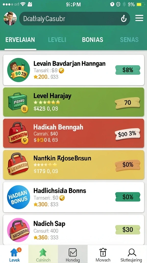 kelinci777 - Tampilan antarmuka yang user-friendly.